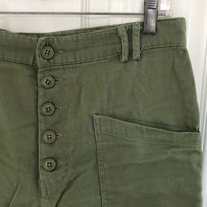 UO Button Front Pants Wide Leg Size 6